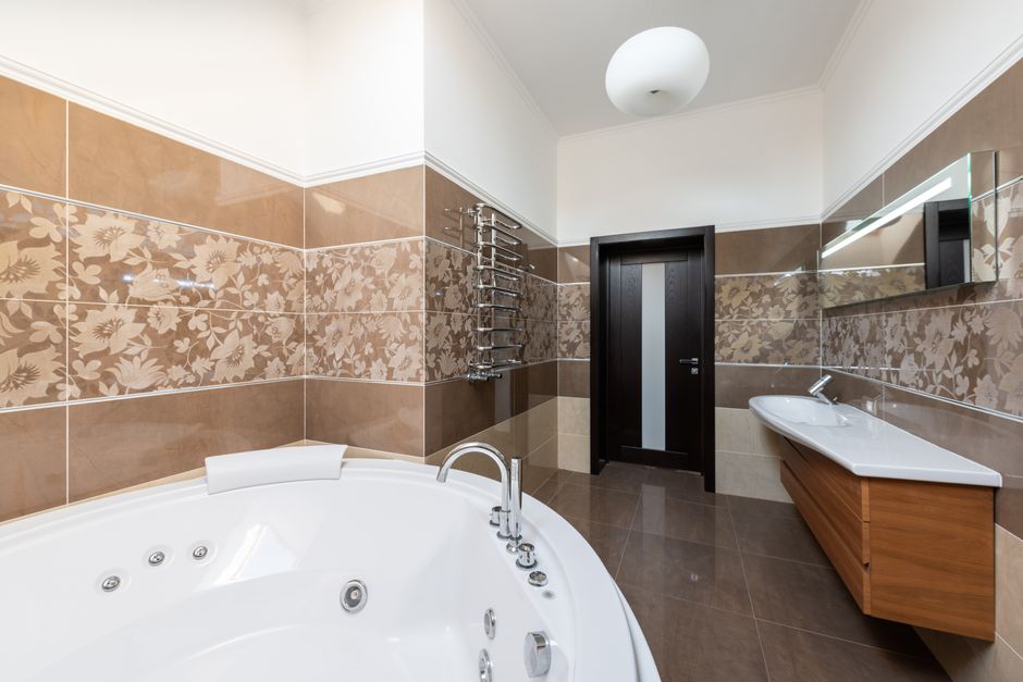 Luxury bathroom interior from a custom home addition